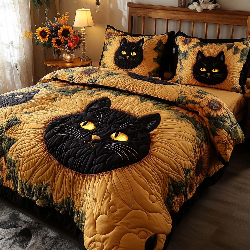 Eclipse Bloom 3-Piece Quilted Bedding Set NCU0NXD215