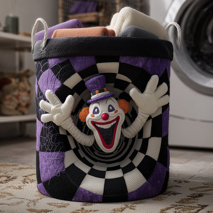 Eerie Smile Quilted Laundry Basket NCU0TH3243