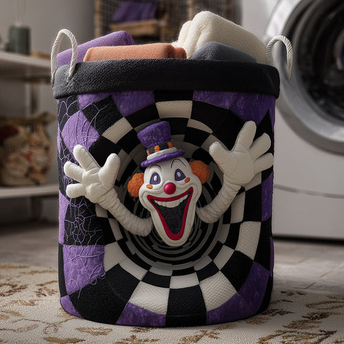 Eerie Smile Quilted Laundry Basket NCU0TH3243