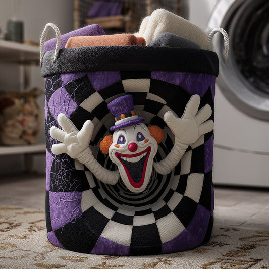 Eerie Smile Quilted Laundry Basket NCU0TH3243