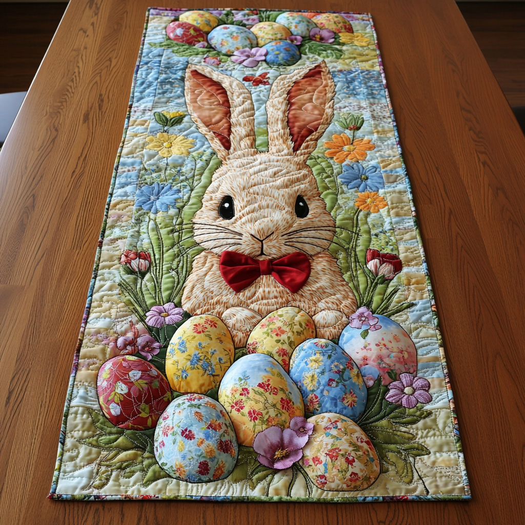 Egg Parade Quilted Table Runner NCU0NVH157