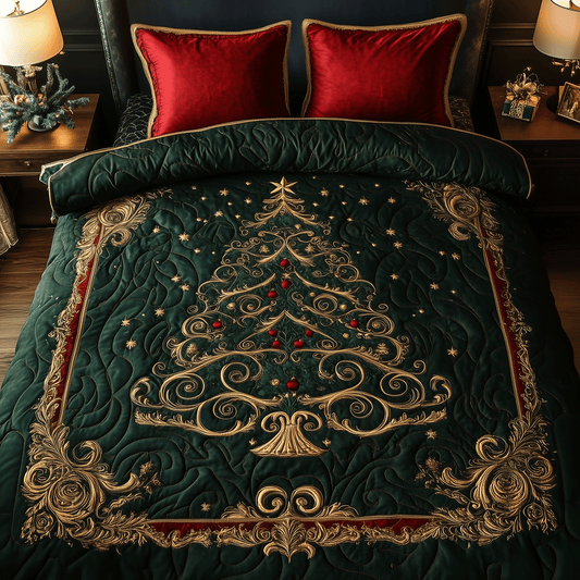 Elegant Yuletide 3-Piece Quilted Bedding Set NCU0TH2189