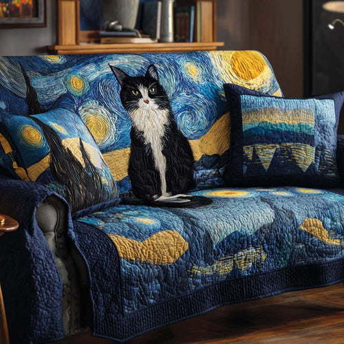 Elegant Cat Quilted Sofa Cover NCU0NNT2257