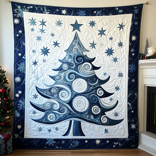 Elegant Christmas Tree Quilted Blanket NCU0TL1521