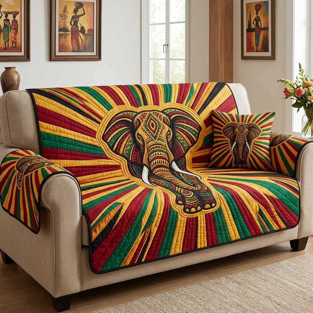 Elephant Burst Quilted Sofa Cover NCU0NXD1838