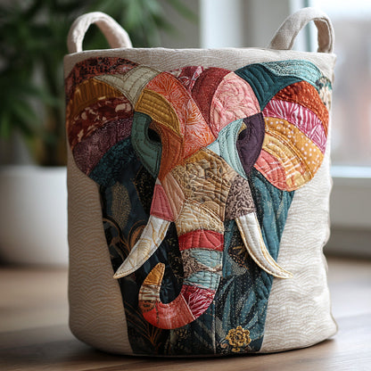 Elephant Glow Quilted Laundry Basket NCU0DV1695