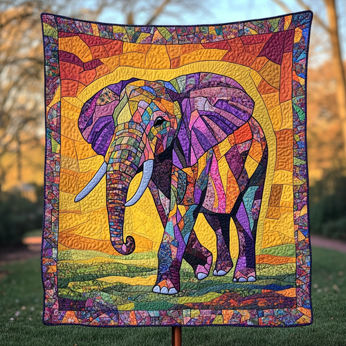 Elephant Horizon Quilted Blanket NCU0DK2004