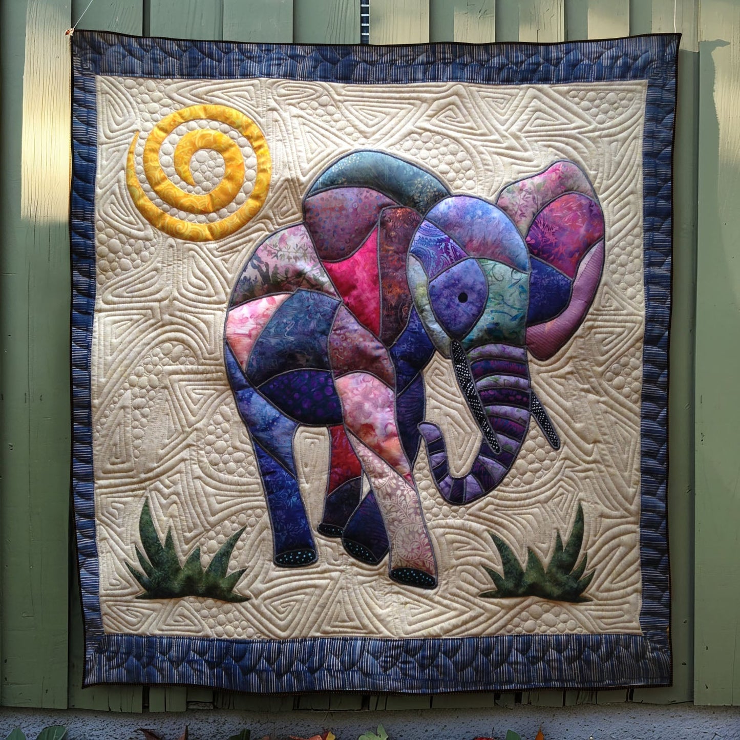 Elephant Majesty Quilted Blanket NCU0PT767