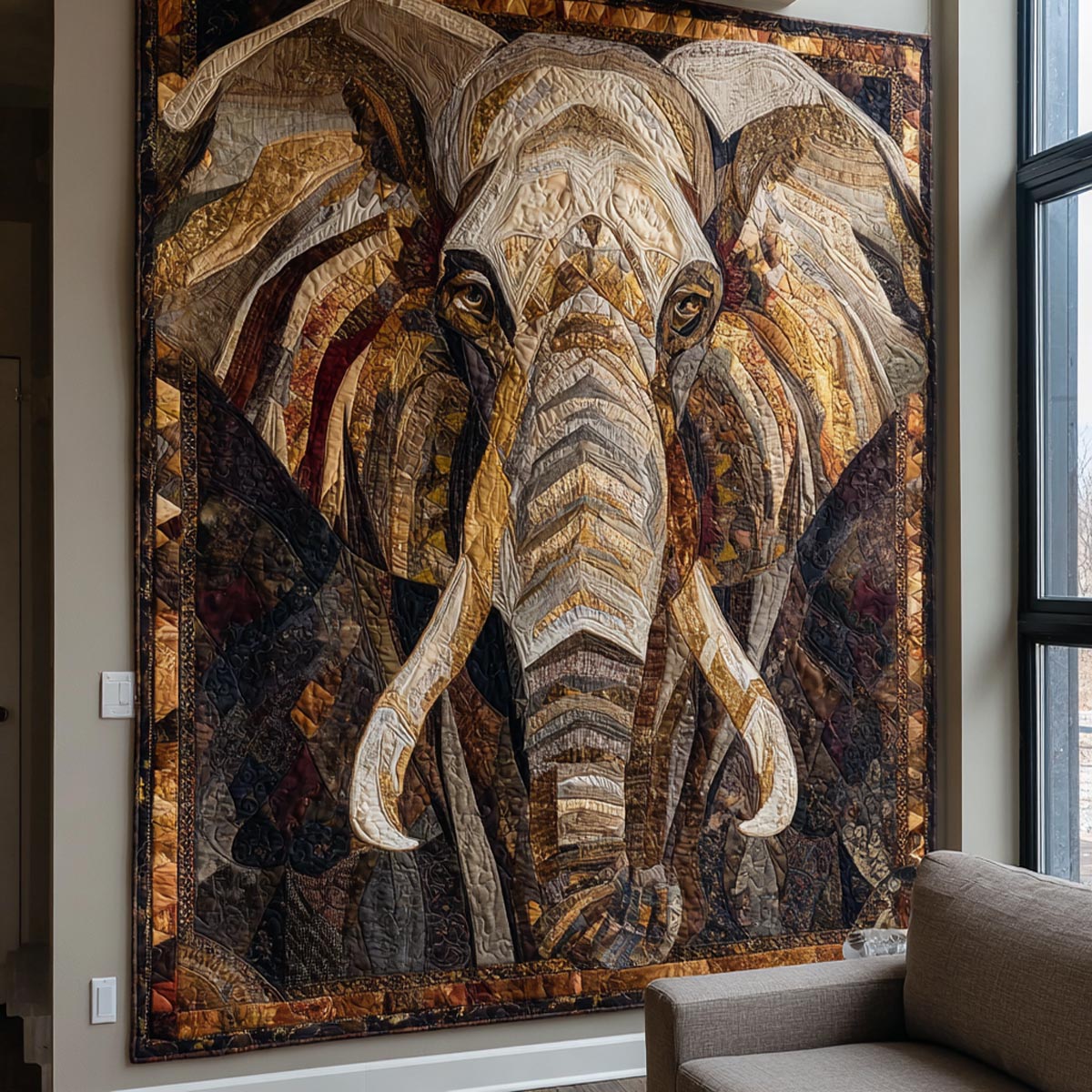 Elephant Spirit Quilted Blanket NCU0DV1736
