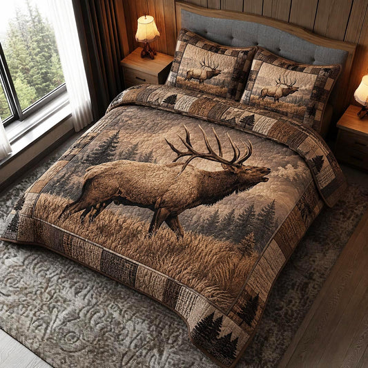 Elk Haven 3-Piece Quilted Bedding Set NCU0DV2163
