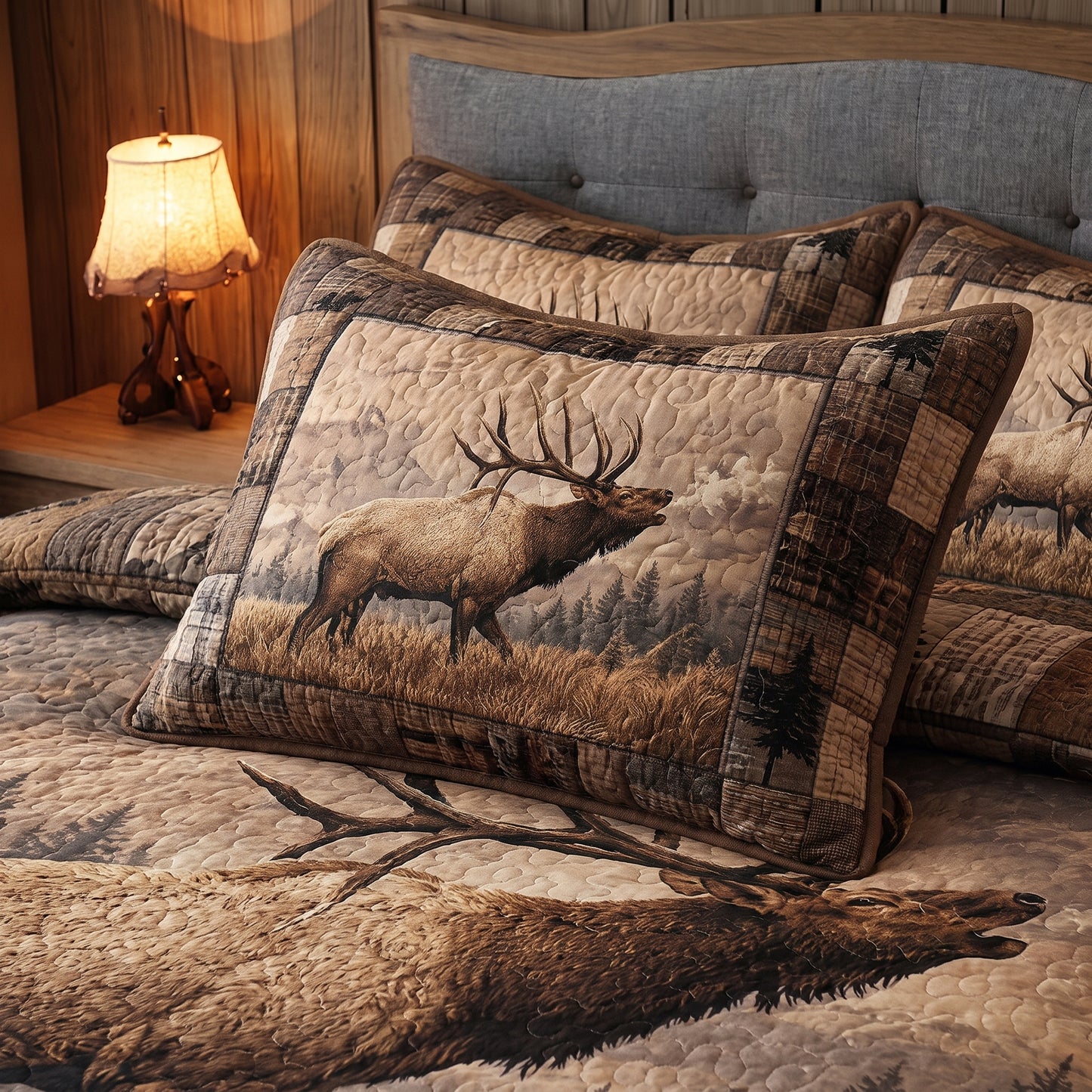 Elk Haven Quilted Bedding Pillow Case NCU0DV2163