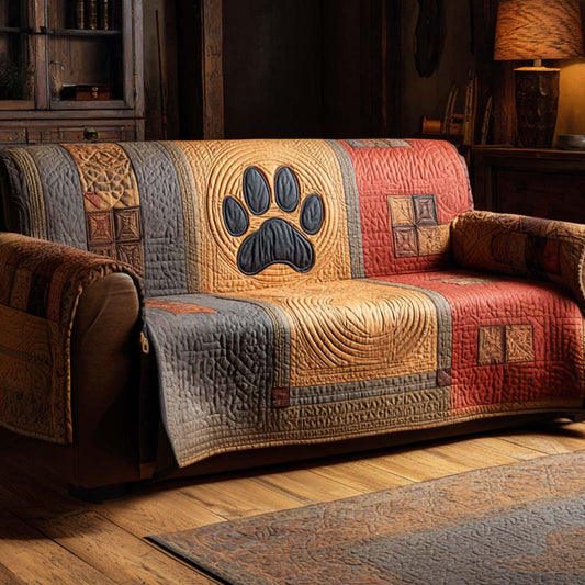 Ember Paws Quilted Sofa Cover NCU0NXD1302