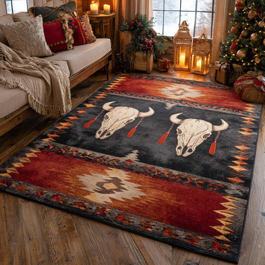 Ember Trail Longhorn Area Rug NCU0NXD1213