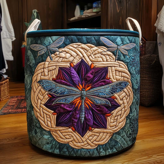 Emerald Dragonfly Quilted Laundry Basket NCU0NNT2290