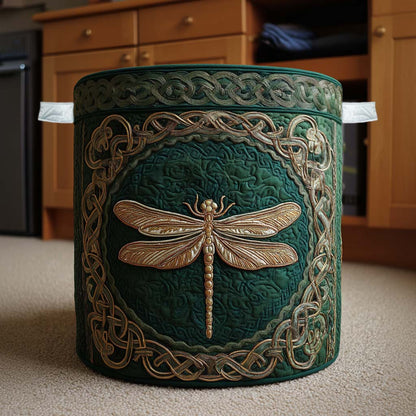 Emerald Dragonfly Quilted Laundry Basket NCU0NNT2294
