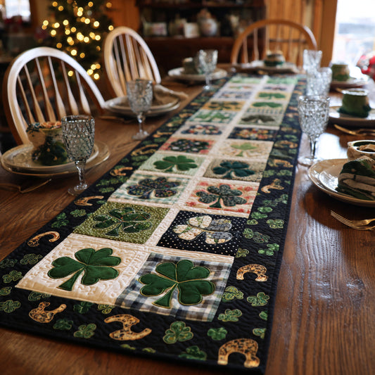 Emerald Elegance Quilted Table Runner NCU0HNH811