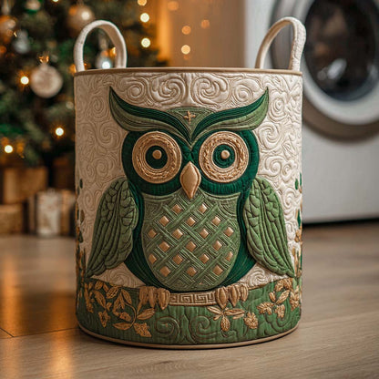 Emerald Eyes Quilted Laundry Basket NCU0NXD986