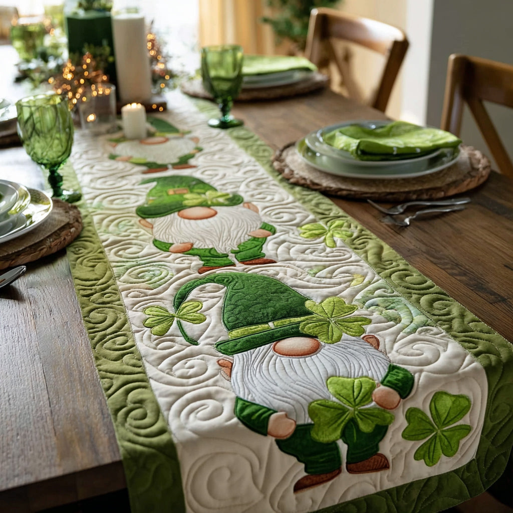 Emerald Folklore Quilted Table Runner NCU0HNH839