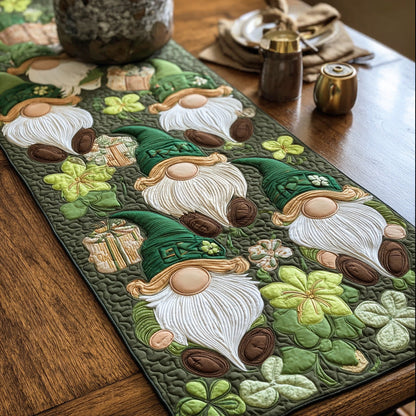 Emerald Gnome Quilted Table Runner NCU0NTD1352