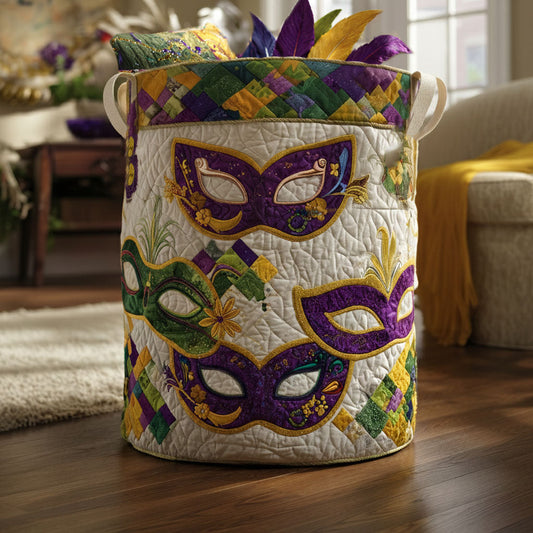 Emerald Masquerade Quilted Laundry Basket NCU0PTT2497