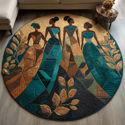 Emerald Queens Quilted Round Mat NCU0NNT2041