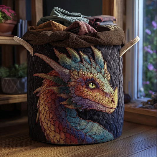 Emerald Scale Quilted Laundry Basket NCU0DV1717