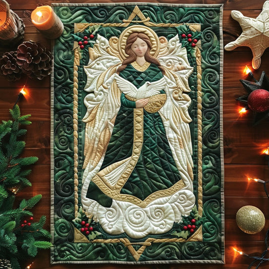 Emerald Seraph Quilted Table Runner NCU0NTV390