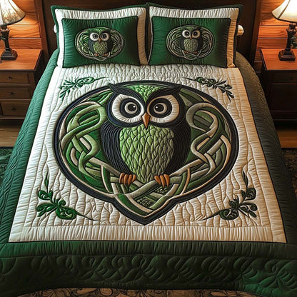 Emerald Whispers 3-Piece Quilted Bedding Set NCU0NXD681