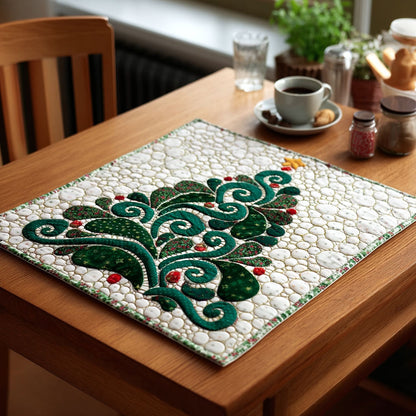 Emerald Whispers Quilted Table Topper NCU0NTV142
