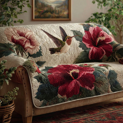 Emerald Wings Quilted Sofa Cover NCU0LDH452
