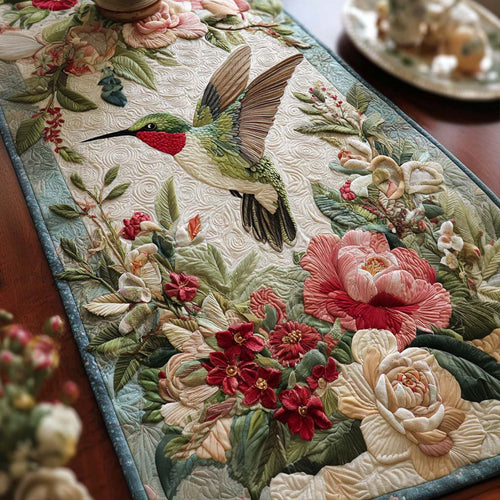 Emerald Wings Quilted Table Runner NCU0NNT2185