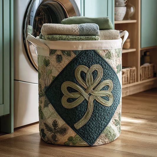 Enchanted Clover Whisper Quilted Laundry Basket NCU0HNH802