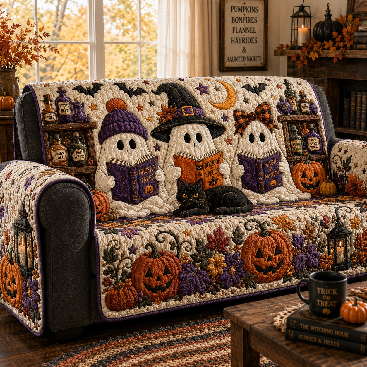 Enchanted Elixir Spirits Quilted Sofa Cover NCU0PVL1049