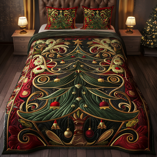 Enchanted Fir Quilted Bedding Set NCU0DV022