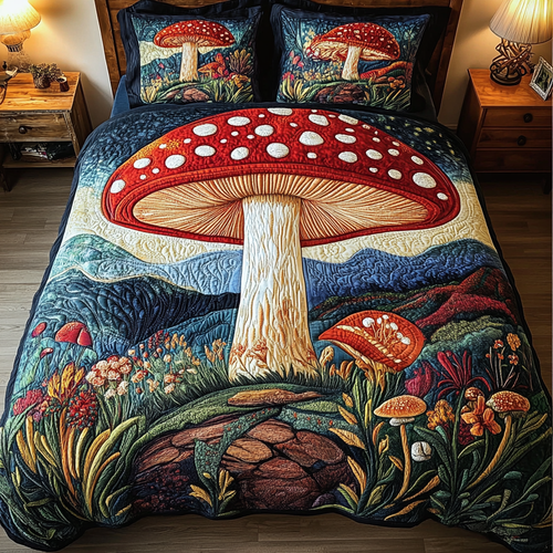 Enchanted Forest 3-Piece Quilted Bedding Set NCU0NVH103