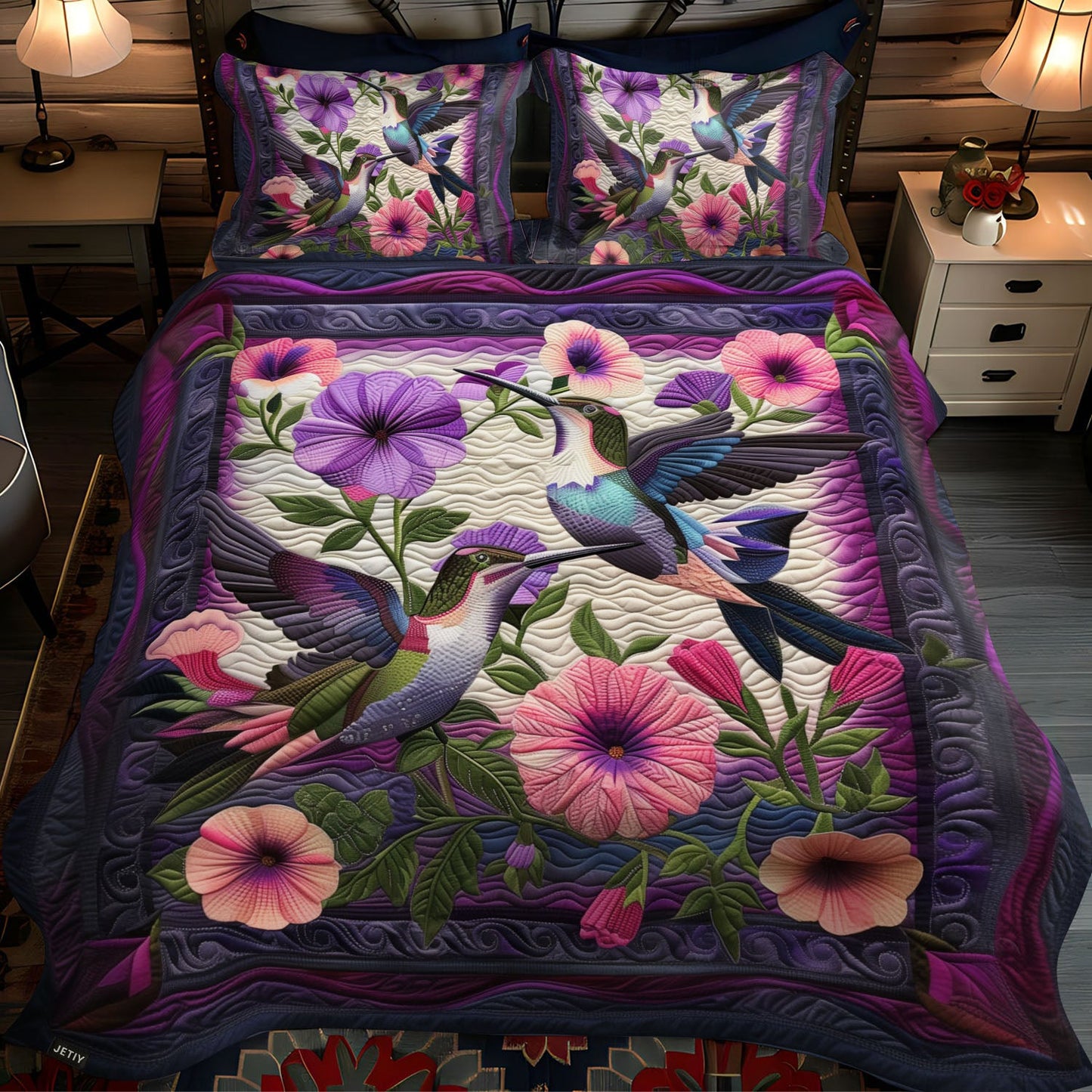 Enchanted Nectar 3-Piece Quilted Bedding Set NCU0PTT064