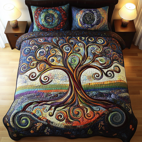 Enchanted Roots 3-Piece Quilted Bedding Set NCU0PVL060