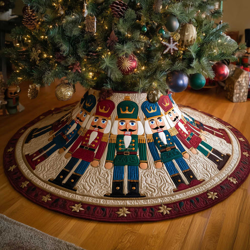 Enchanted Soldier Christmas Quilted Tree Skirt NCU0HTT086