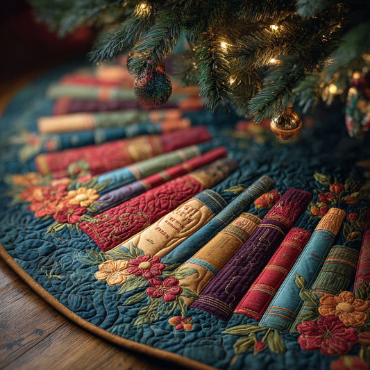 Enchanted Volumes Christmas Quilted Tree Skirt NCU0NTV419