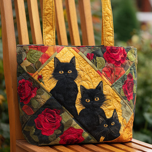 Enchanted Whisker Rose Quilted Tote Bag NCU0PTT1759
