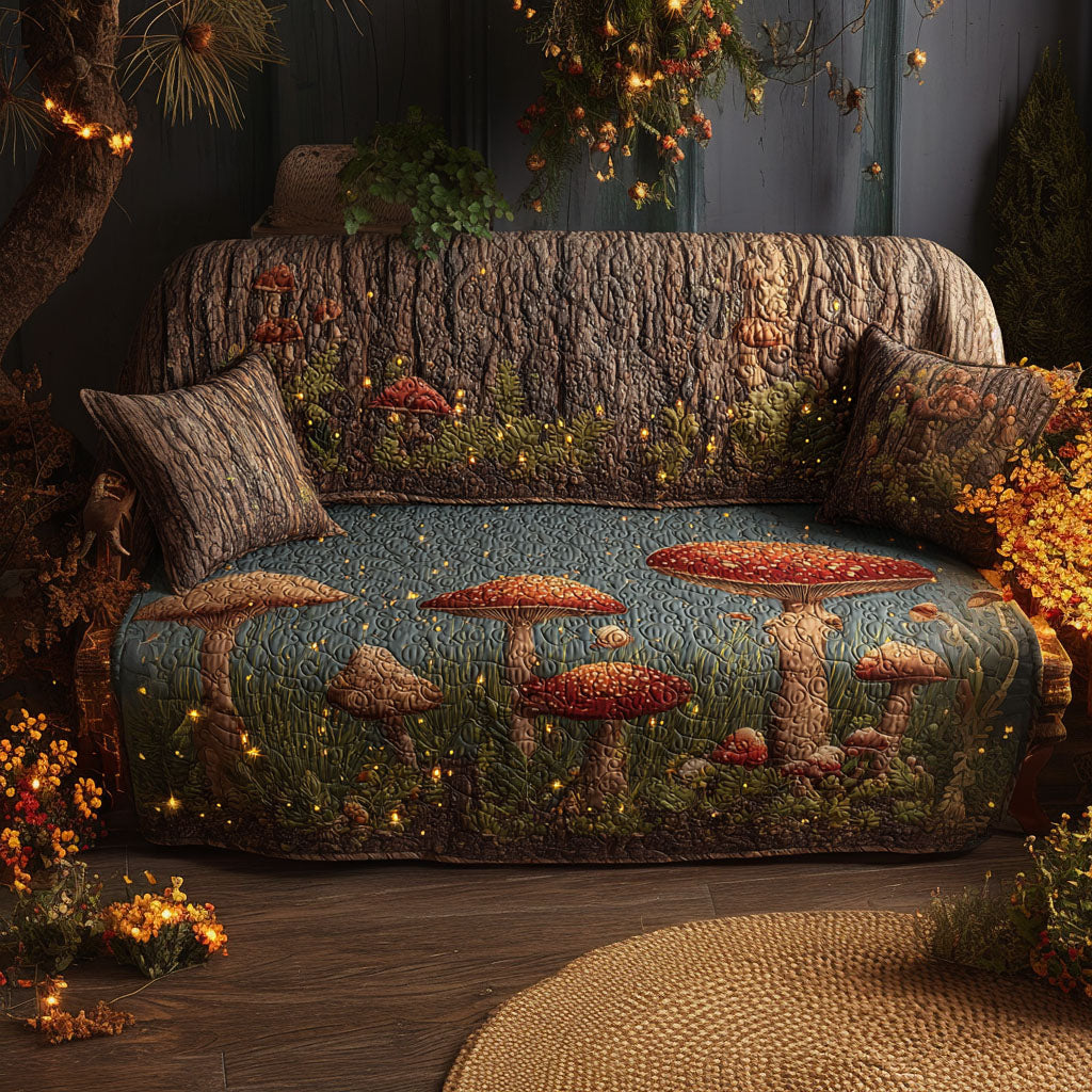 Enchanted Wood Quilted Sofa Cover NCU0PTT2264