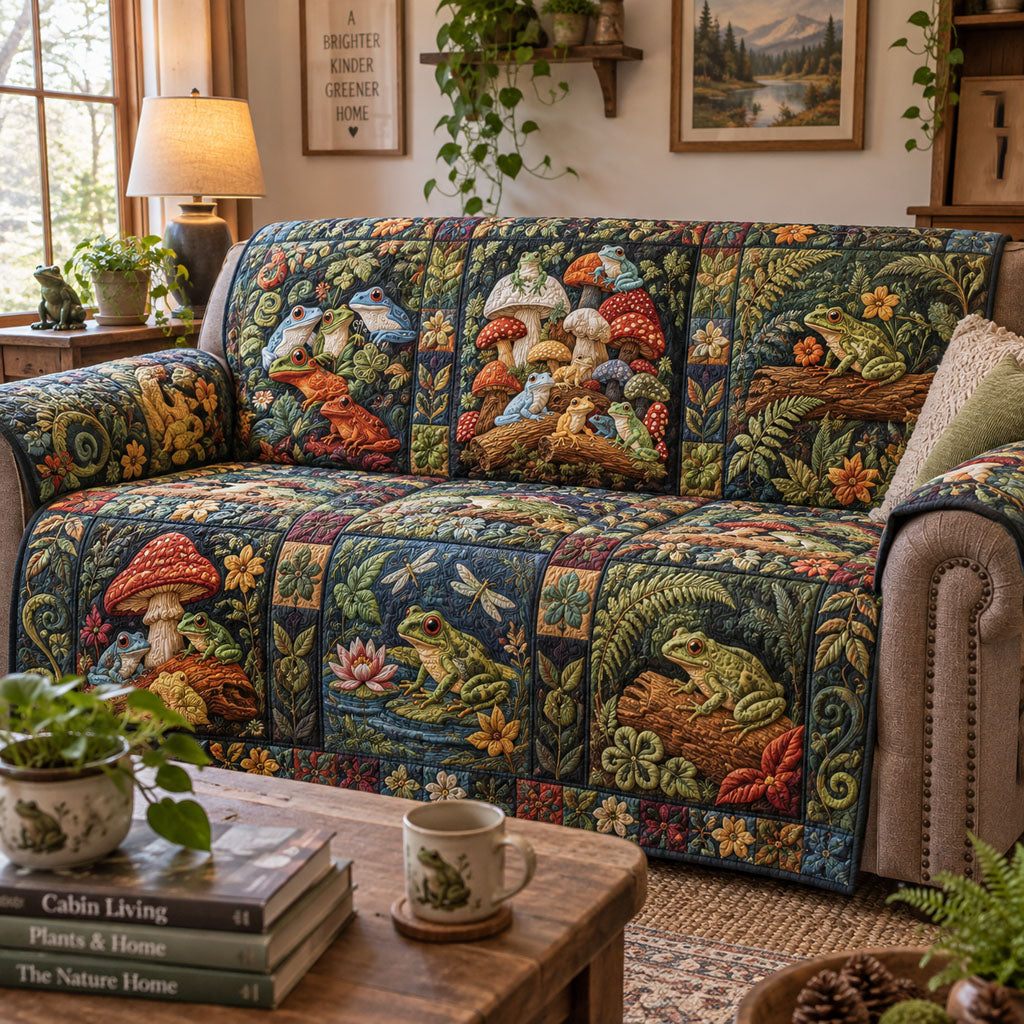 Enchanted Woodland Quilted Sofa Cover NCU0PTT3475