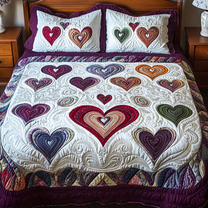 Endless Love 3-Piece Quilted Bedding Set NCU0PTT113