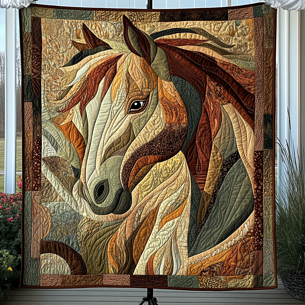 Equine Elegance Quilted Blanket NCU0DK1119