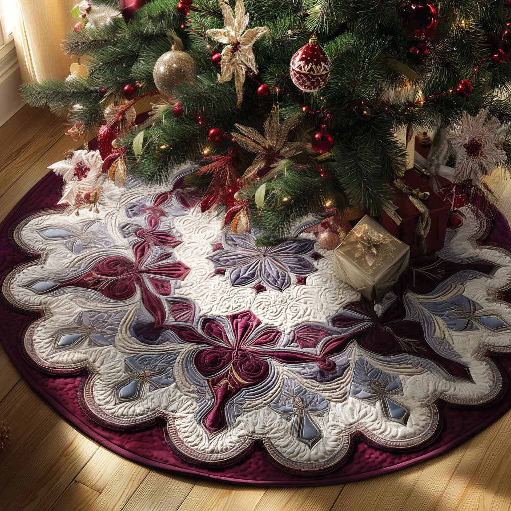 Eternal Bloom Christmas Quilted Tree Skirt NCU0PTT2204