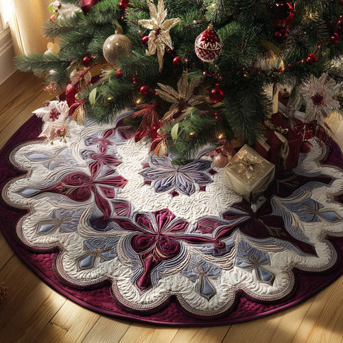 Eternal Bloom Christmas Quilted Tree Skirt NCU0PTT2204