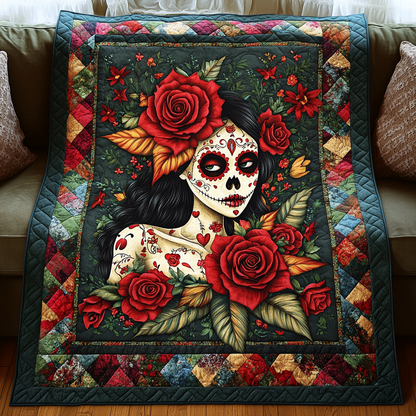 Eternal Bloom Skull Quilted Blanket NCU0TL1911