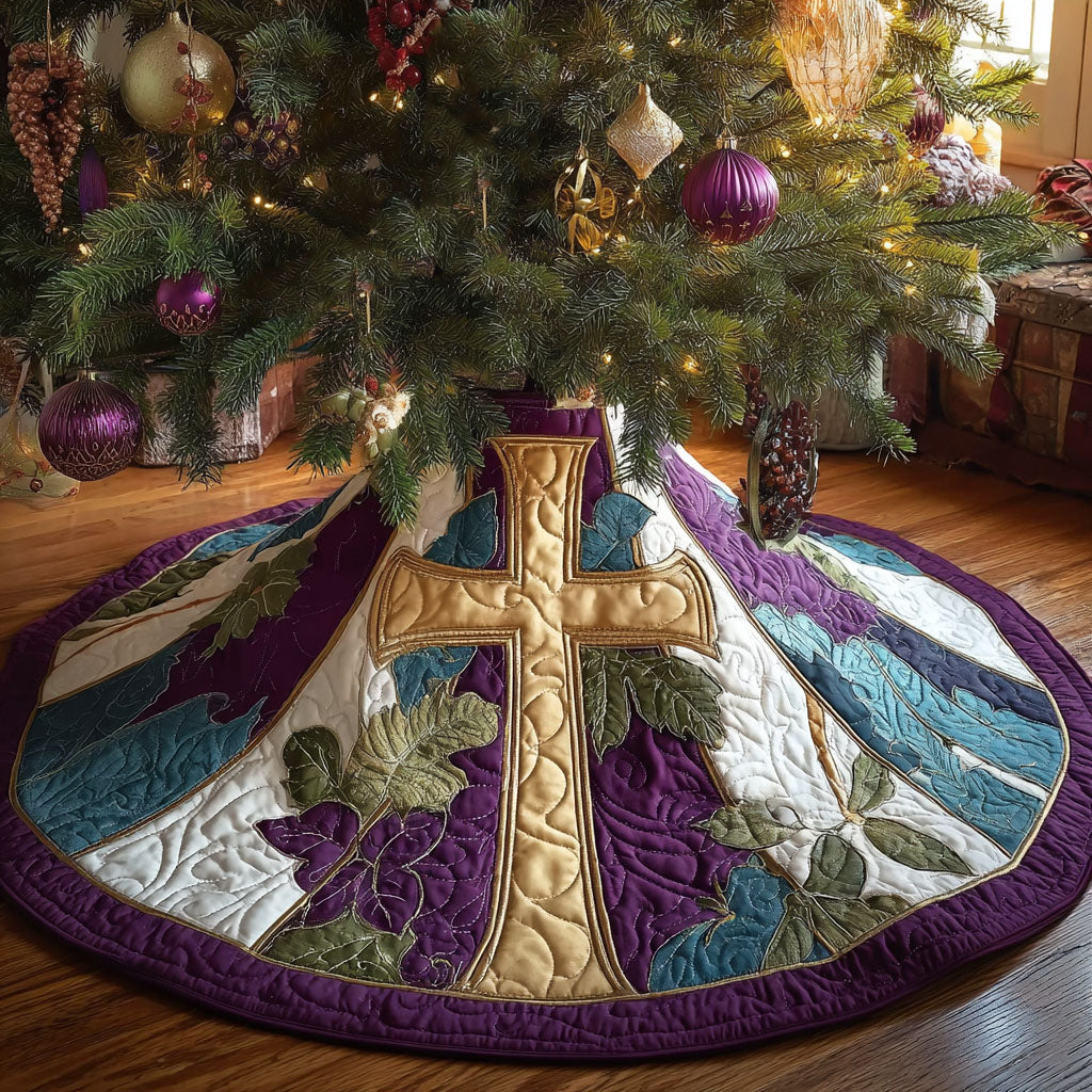 Eternal Faith Christmas Quilted Tree Skirt NCU0PTT2205