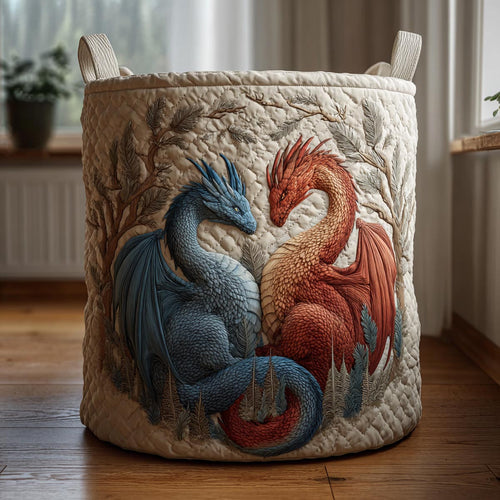 Eternal Flame Love Quilted Laundry Basket NCU0DV1722