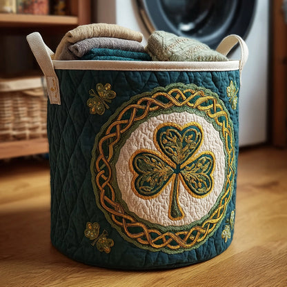 Eternal Green Heritage Quilted Laundry Basket NCU0HNH803
